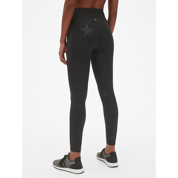 NWOT gap fit S scuplt shaped leggings compression ankle full length stars black - Picture 1 of 9